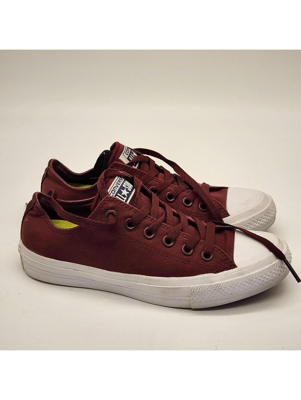 Converse Chuck Taylor All Star II Burgundy Low Top Sneakers Women’s 8